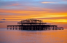 Brighton Sunset by Judith Baron